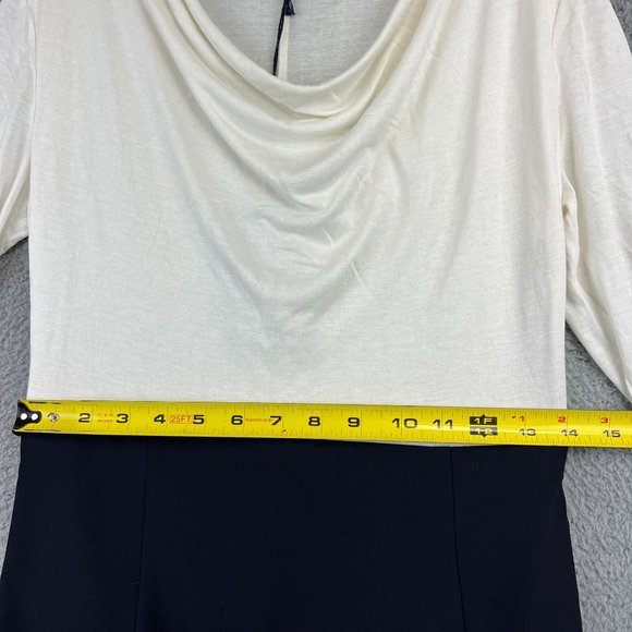 New AJ Armani Jeans White Black Shift Dress size 44 - Picture 6 of 12